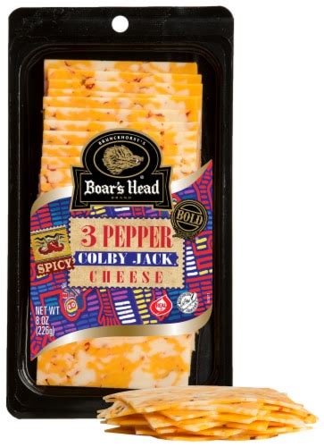 Boars Head 3 Pepper Colby Jack Cheese 8 Oz King Soopers