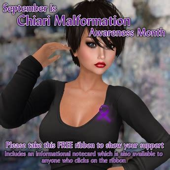 Second Life Marketplace - Purple Chiari Malformation Awareness Ribbon ...