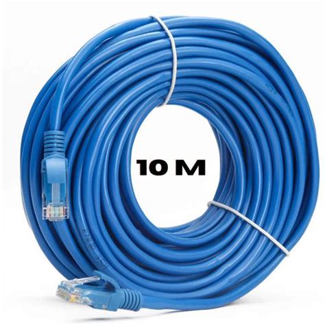 Cabo De Rede Blindado M Ethernet Rj Cat E Azul Metros Comprei