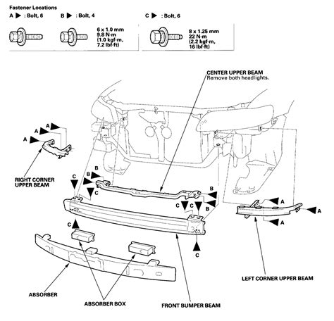 Honda Accord Bumper Diagram