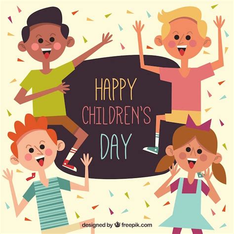 Free Vector Flat Design For Childrens Day