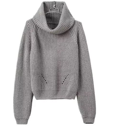 2015 Moda Otoño Invierno Cuello Alto Corto Pullover Sweaters Mujeres Tricot Tejido De Lana