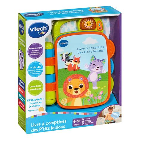 VTech Livre bébé musical Livre à comptines des P tits loulous