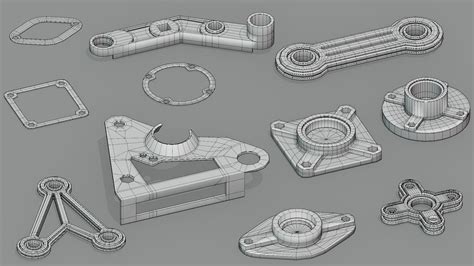 Hard Surface Industrial Kitbash Volume 1 3d Model 14 Blend Dae Fbx Obj Free3d