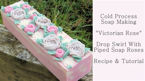 How To Create Swirled Cold Process Soap With Rose Flower Piping Recipe