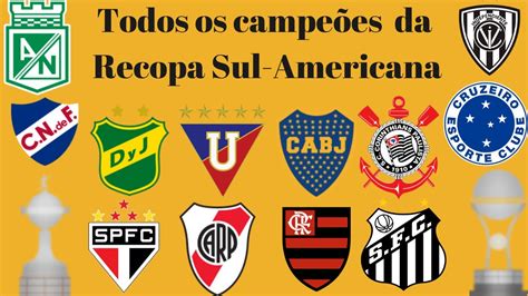 DESCUBRA quem são quem são os clubes CAMPEÕES da RECOPA Sul