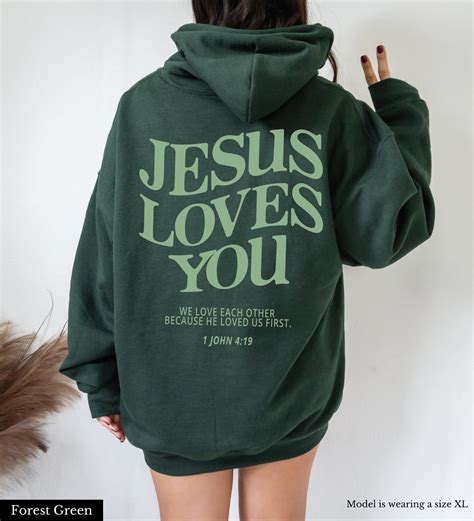 Jesus Loves You Jesus Hoodie Jesus Sweatshirt Christian Hoodie Christian Sweatshirt Trendy