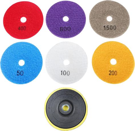 Ottulur Pcs Inch Diamond Polishing Pads Kit Grit With Pcs