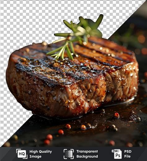 Fundo transparente psd saboroso filé de carne grelhada bife png clipart