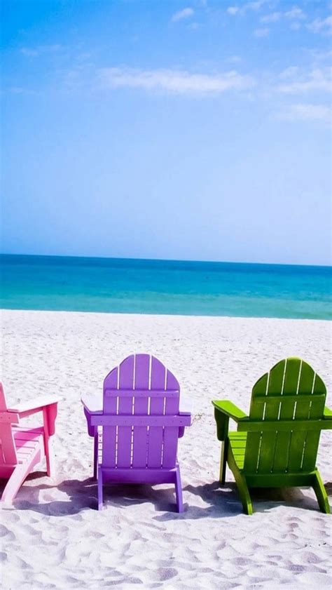 Colorful Beach Chairs Wallpaper 640 X 1136 Iphone 5 Wallpaper