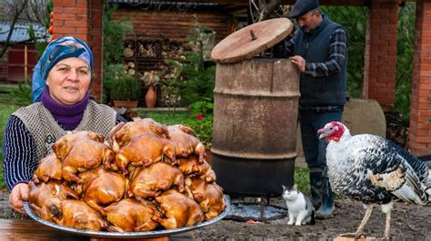 Cooking HOT SMOKED Chicken In BARREL Is The Perfect BBQ Recipe YouTube