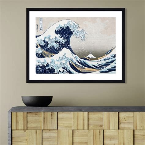 Quadro Stampa Su Tela Katsushika Hokusai La Grande Onda Di Kanagawa