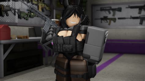 Rule 34 1girls 3d Assault Rifle Bloxmodeller Bodysuit Bunny Girl Bunnysuit Clothed Clothing