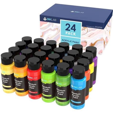 Peinture Acrylique Couleurs Non Toxique Kit De Peinture Acrylique