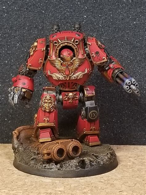 Blood Angel Contemptor Dreadnought Tried A Glaze And Shade Technique