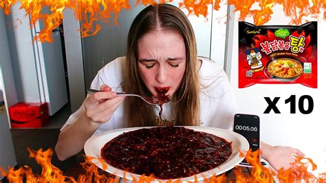 Korean X Spicy Fire Noodle Stew Challenge Youtube