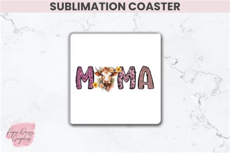 Mom Sublimation Square Coaster Graphic By Paper Daisy Graphics