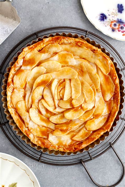 Salted Caramel Pear Phyllo Tart Recipe Girl Versus Dough Recipe Caramel Pears Tart