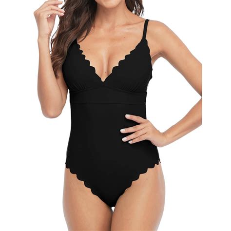 Marysia Palm Springs Reversible Scalloped Swimsuit In Black Meghan