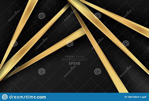 Metallic Golden Black Shiny Elegant Realistic Geometric Abstract Modern