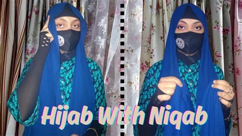 Hijab With Niqab 💙 ।। Instant Hijab Tutorial ।। Full Coverage Hijab Style ।। Easy Hijab 🌼 Youtube