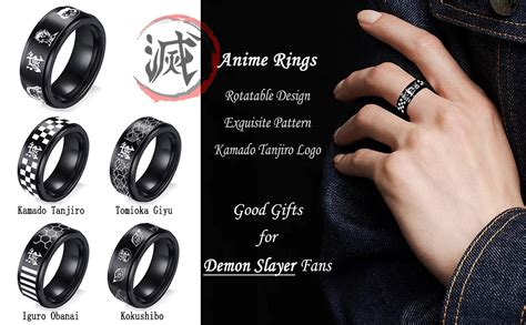 Antdear Demon Slayer Ring Anime Rings For Men Anxiety