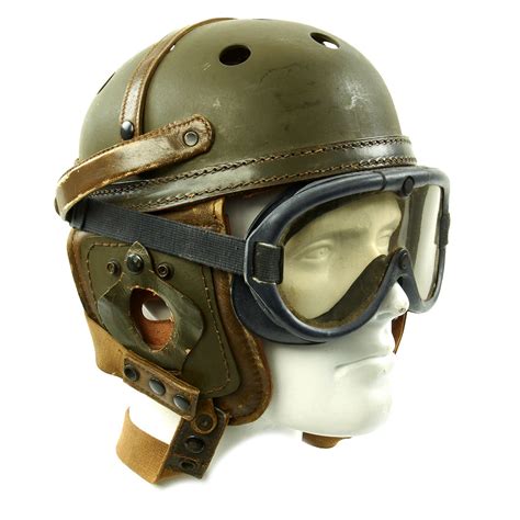 Original U.S. WWII M38 Tanker Helmet by Rawlings with Type R-14 ...