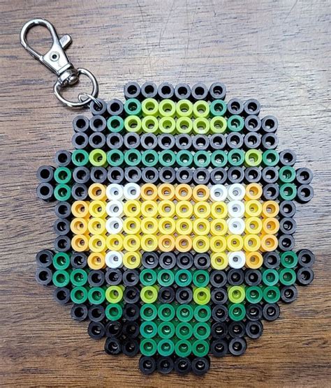 Halo Master Chief Perler Beads Keychain Pendant Etsy Perler Beads