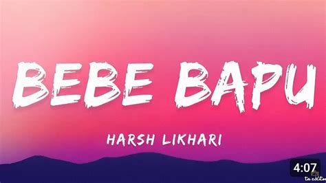 Bebe Bapu Slow Reverb Song By Harsh Likhari Youtube