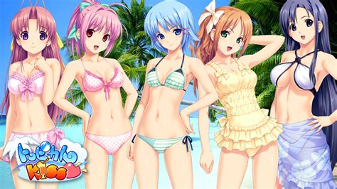 Wallpaper Bikini Tropical Kiss Visual Novel Anime Girls Aoi