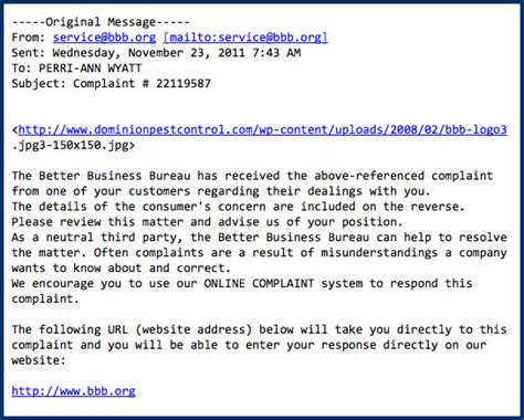 Better Business Bureau Warns Of Fake Complaint Reports From Risk Bbb