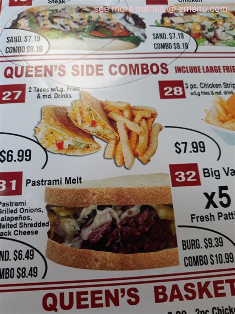 Menu at Frosty Queen restaurant, Sacramento