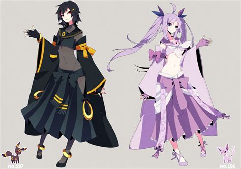 擬人化 ブラッキー・エーフィ Pokemon Cosplay Umbreon And Espeon Pokemon Gijinka