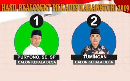 HASIL REALCOUNT PILKADES KARANGTURI 2019 Website Desa Karangturi