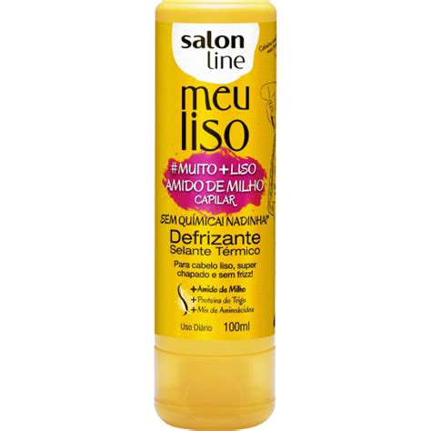 Defrizante Térmico Salon Line Meu Liso Amido Milho 100ml em Promoção