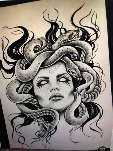 Medusa Tattoo Stencil Designs