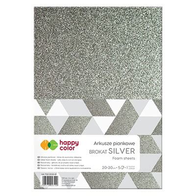 Arkusze Piankowe Brokat Silver Happy Color A Sklepplastyczny Pl