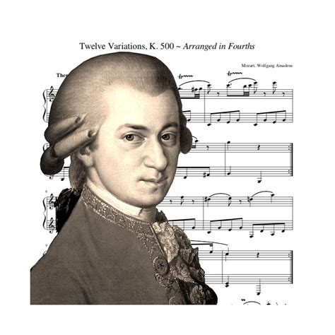 Mozart Twelve Variations K 500 Arranged In Fourths Sheets Piano