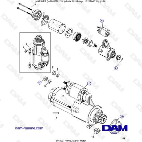 Mercury Mariner V Efi L Motor De Arranque