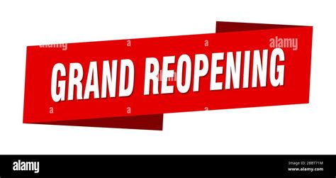 grand reopening banner template. grand reopening ribbon label sign ...