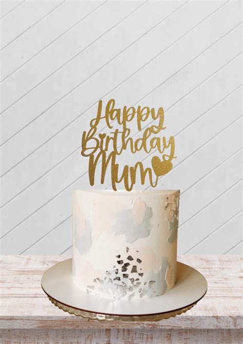 Happy Birthday Mum Cake Topper Birthday Cake Topper Cake Etsy UK