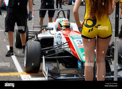 Monza Italy May 30 2015 A Grid Girl Poses During The Fia Formula 3