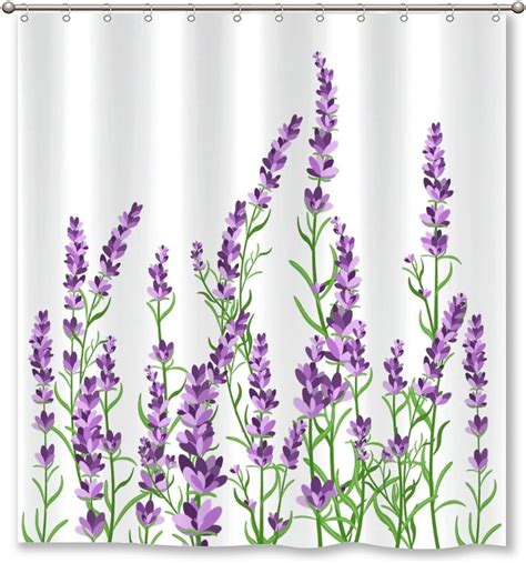 72x78 In Vintage Shower Curtain Purple Lavender Flower