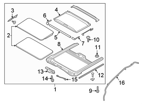2021 Hyundai Kona Deflector Assembly Sunroof Sunroof Deflector