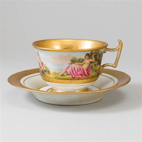 Meissen An Empire Porcelain Cup And Saucer Germany First Half Of The