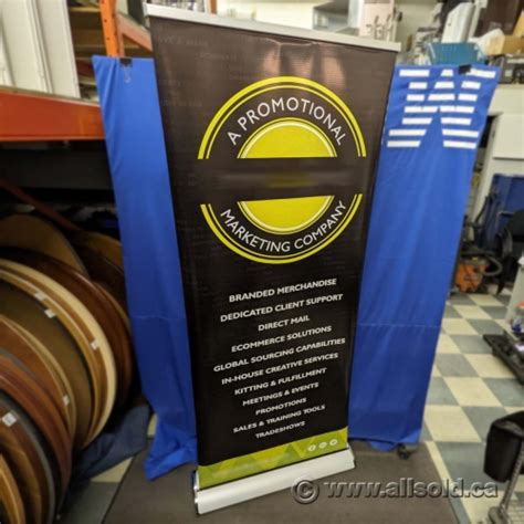 Retractable Trade Show Banner Stand With Carry Case 81 X 33 Allsold