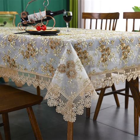 Pano Para Mesa De Festa - Pano-de-mesa-de-luxo-rendas-bordado-capa-de-mesa-para-casa-banquete-de ...