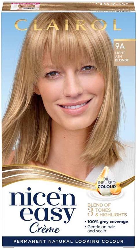 Clairol Nice N Easy Permanent Hair Dye Light Ash Blonde 9A Price