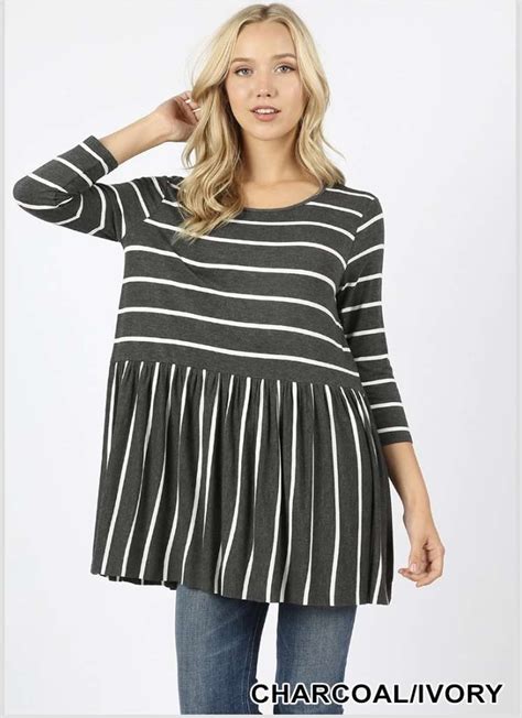 Stripe 3 4 Sleeve Top University Pickers