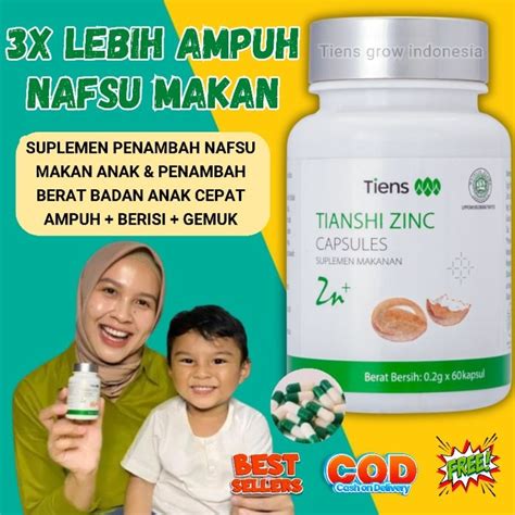 Jual Terlaris Zinc Herbal Penggemuk Badan Tiens Ampuh100 Original